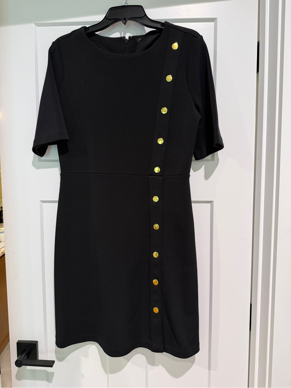 ANN TAYLOR Navy Blue Dress w/ Gold Buttons-Size M